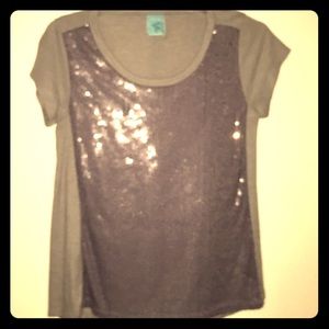 Grey sequent blouse